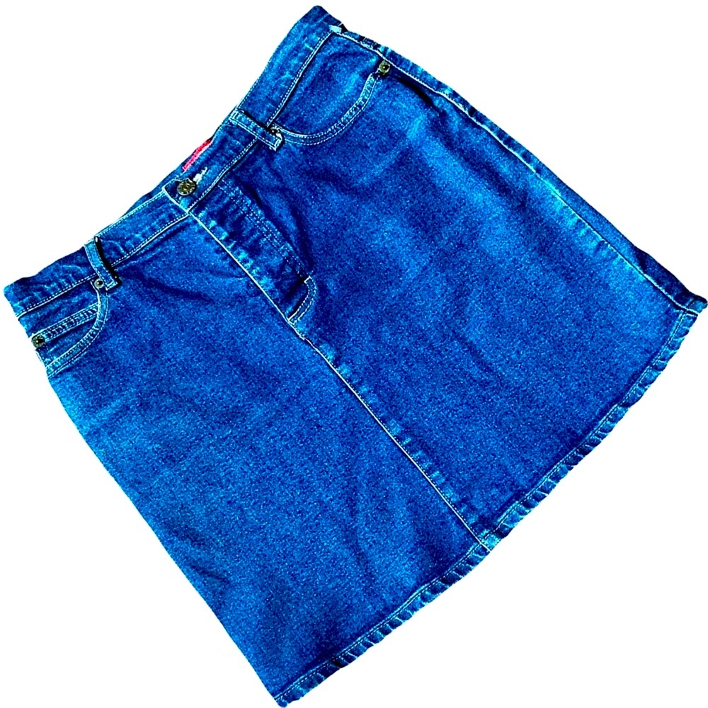 ESPRIT Denim Mini Shirt, Dark Blue Mini Denim Skirt,Denim Skirt,Mini Denim Skirt